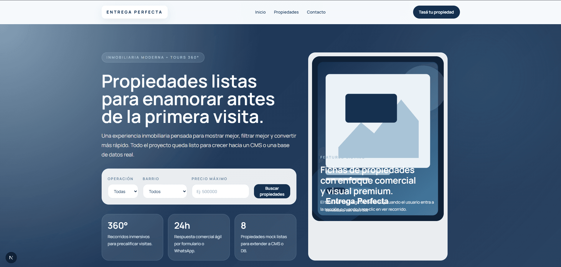 Proyecto Landing Inmobiliaria